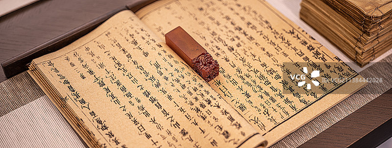 古代书籍印章图片素材