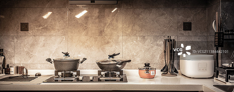 样板间厨房灶台图片素材