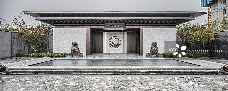 别墅大门口图片素材