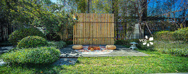 别墅庭院园林景观图片素材