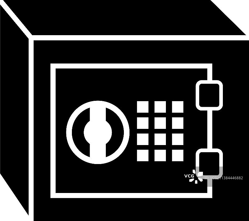 隔离的保险箱图标设计模板图片素材