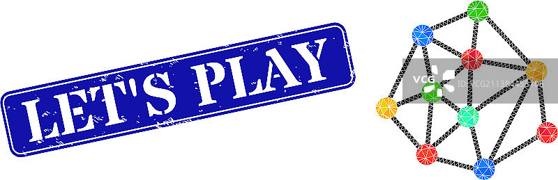 让我们玩吧水印和网格链接图片素材