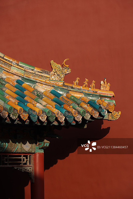 故宫的五彩琉璃瓦图片素材