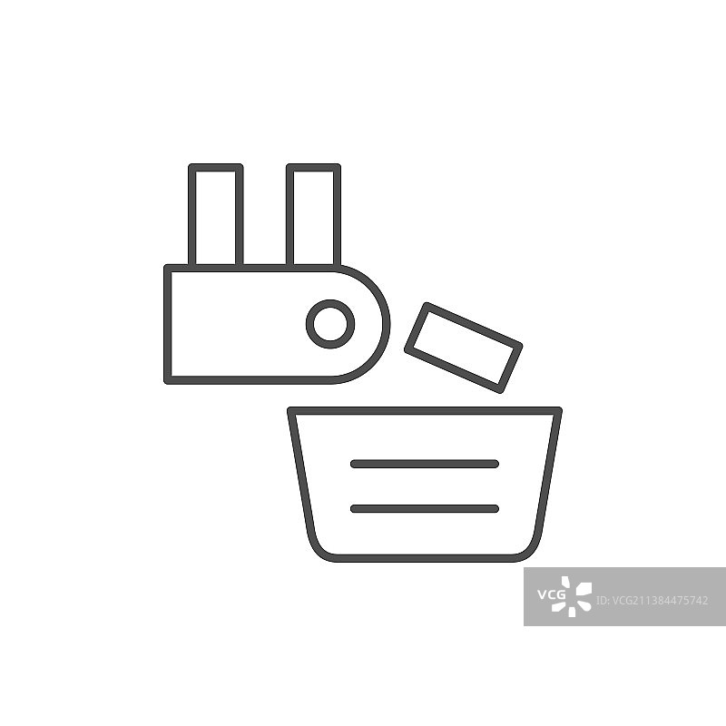 货物输送线轮廓图标图片素材