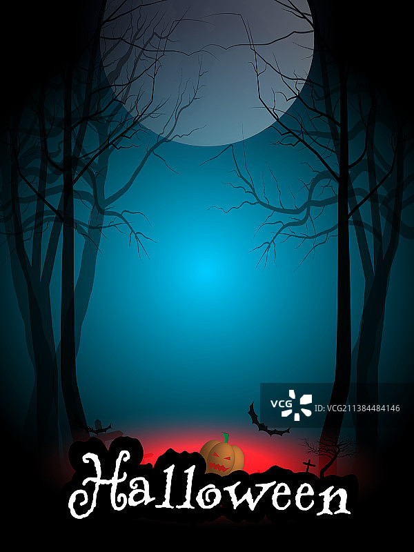 万圣节海报banner设计背景模板图片素材