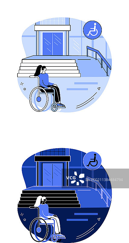 无障碍环境设计抽象概念图片素材