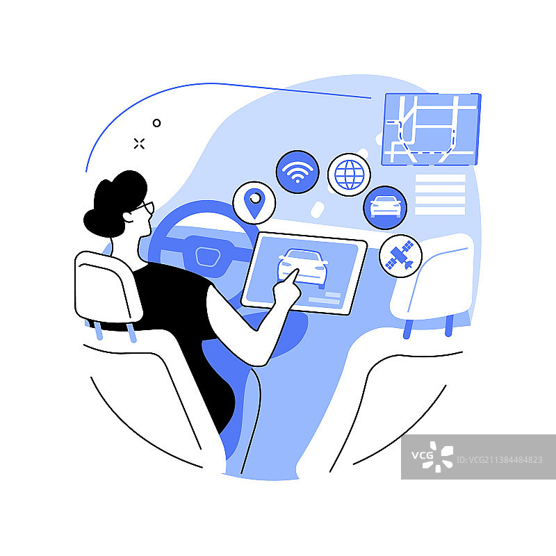 自动驾驶抽象概念图片素材