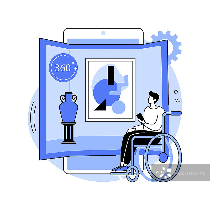 虚拟旅行抽象概念图片素材