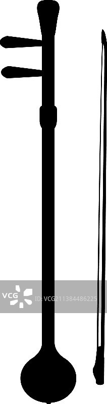 中国古代乐器剪影图片素材