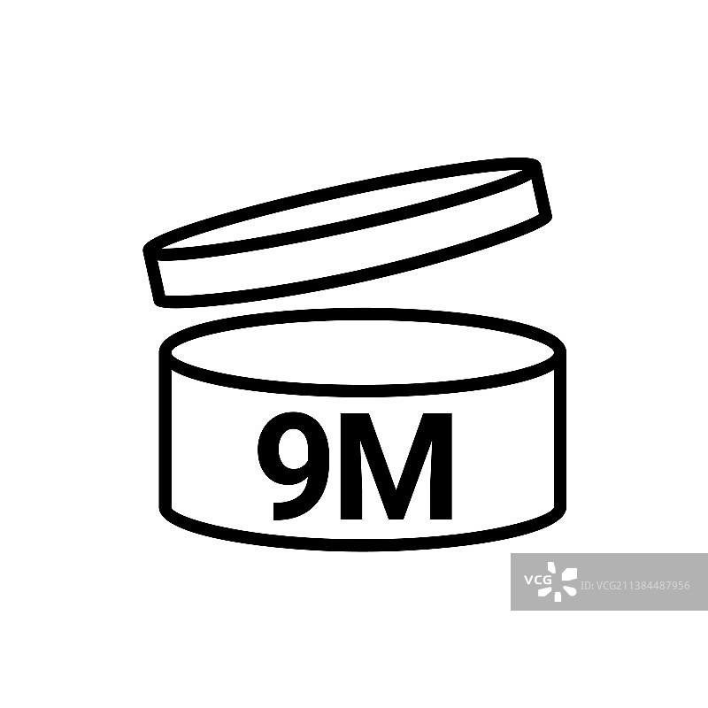 化妆品使用期限标志（9个月）图片素材