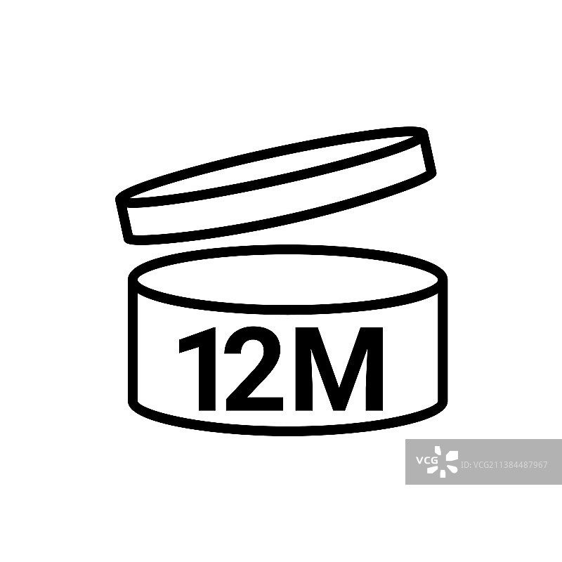 pao符号logo化妆品有效期12个月图片素材