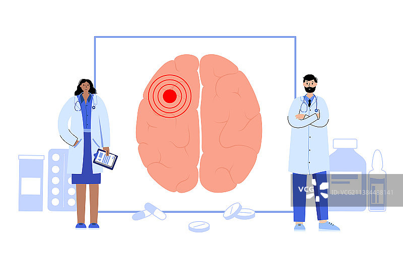 癫痫发作或头痛图片素材