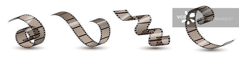 电影胶片卷轴图标合集图片素材