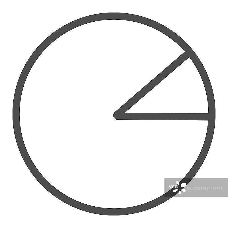 八分之一饼图线形图标图片素材