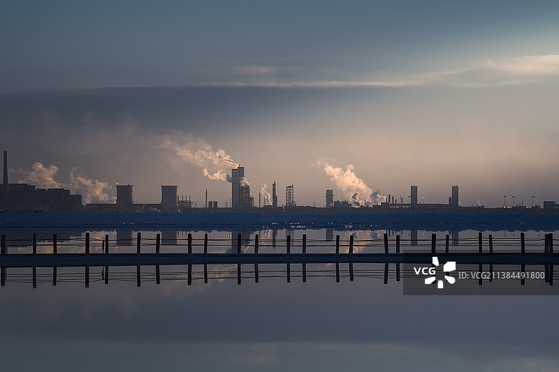 盐湖工厂图片素材