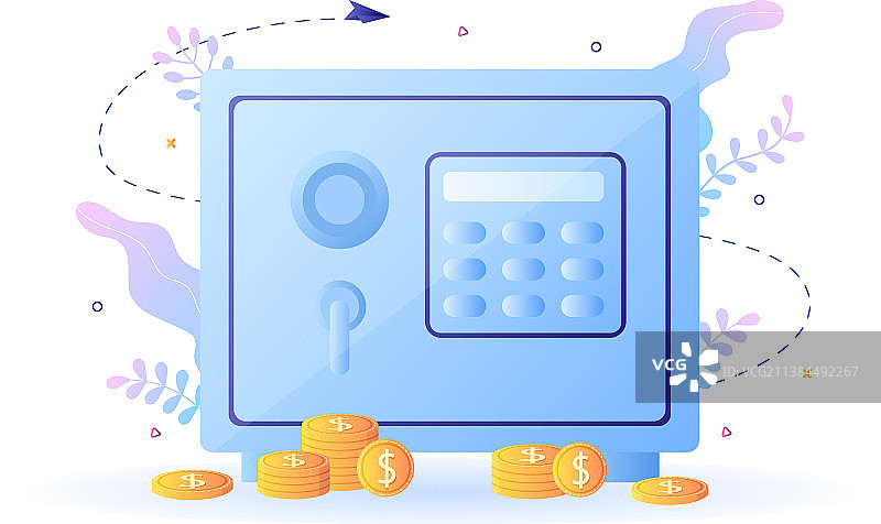 银行储物柜现金保险箱图片素材