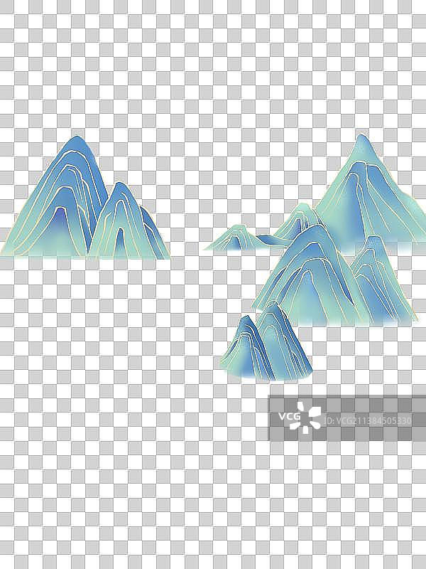 免扣元素国风山图片素材