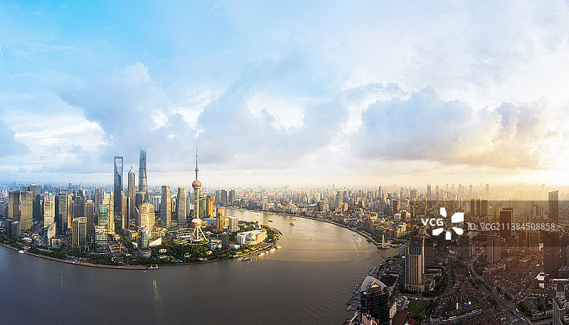 上海虹口区北外滩浦西之巅最高建筑白玉兰广场视角外滩浦东陆家嘴黄浦江东方明珠金茂环球金融中心上海中心图片素材