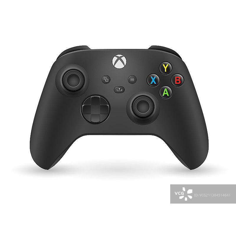白色背景上孤立的Xbox One S游戏手柄图片素材