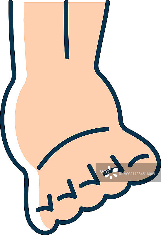 关节扭伤RGB彩色图标图片素材