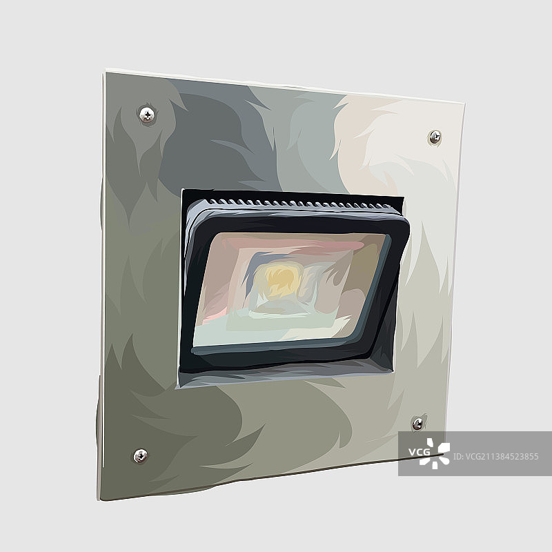 手绘墙壁灯图片素材