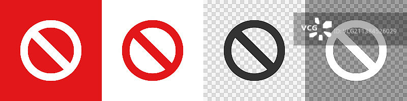 禁止标志图标扁平设计图片素材