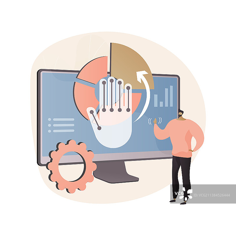 手势识别抽象概念图片素材