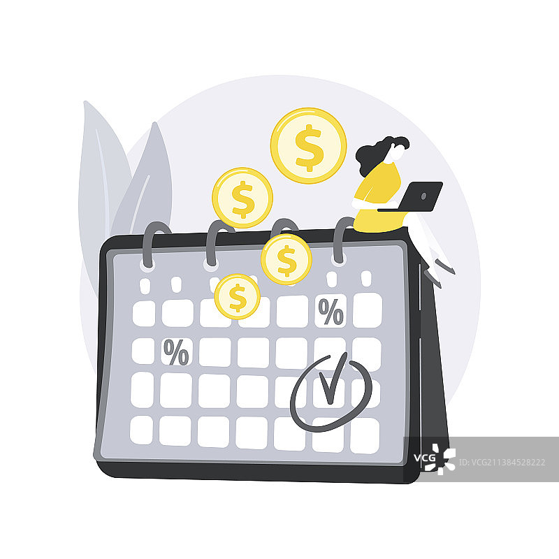 提前付款折扣抽象概念图片素材