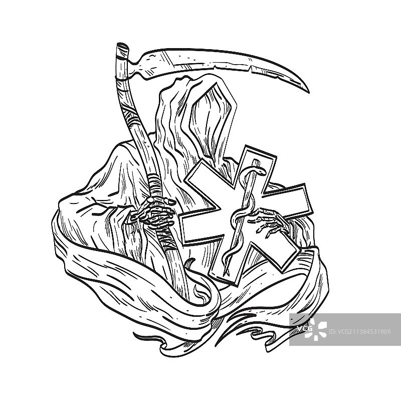 死神手持生命之星图片素材