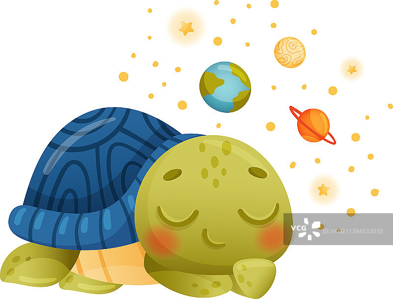 可爱的宇航员小乌龟图片素材