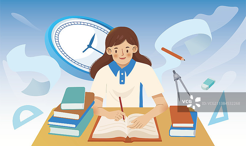 高考加油 插画海报图片素材