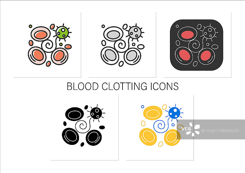 血凝块图标集图片素材