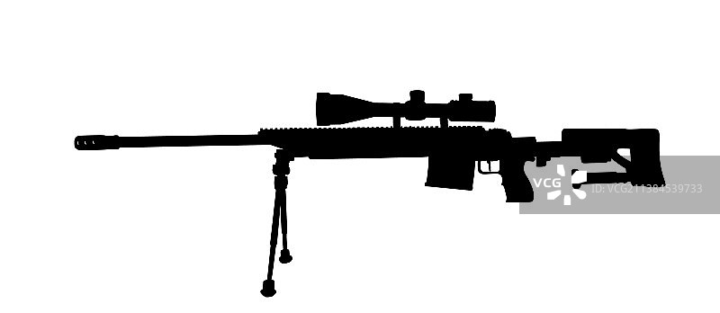 狙击步枪轮廓图片素材