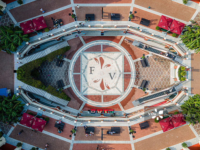 广佛佛罗伦萨小镇购物中心航拍图片素材