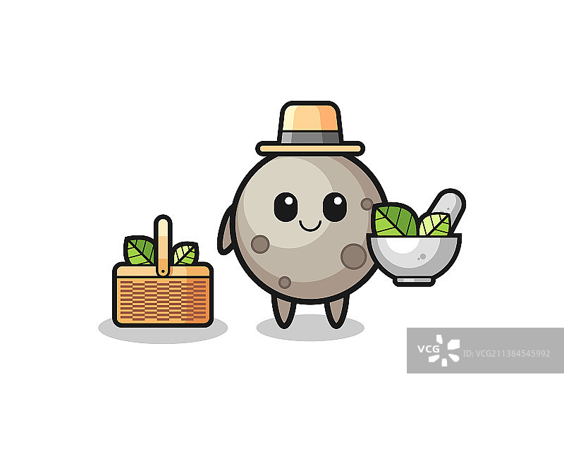 卡通草药师月亮图片素材