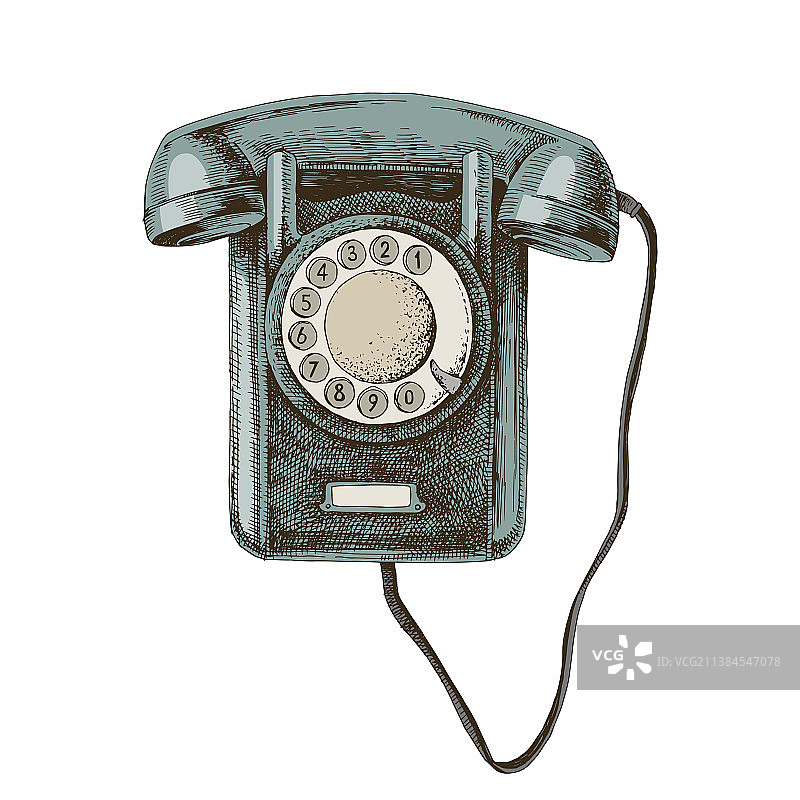 老式复古拨盘电话图片素材