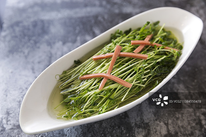 中式蔬菜豆苗上汤豆苗图片素材