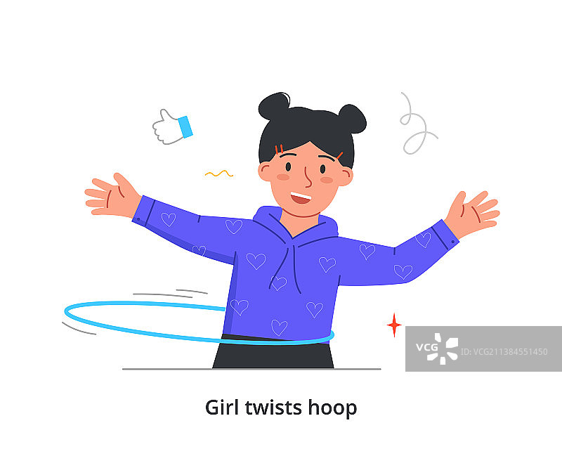 玩转呼啦圈的女孩图片素材