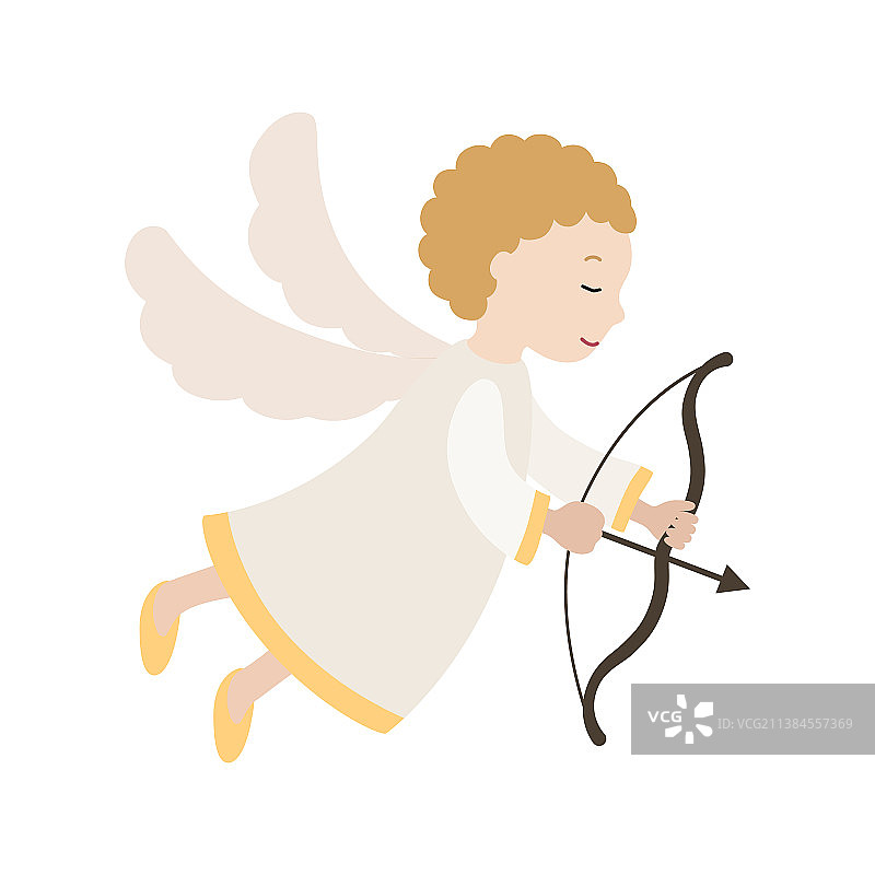 丘比特或天使拿着弓箭图片素材