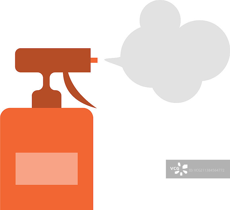 塑料清洁剂喷雾瓶扁平图标图片素材