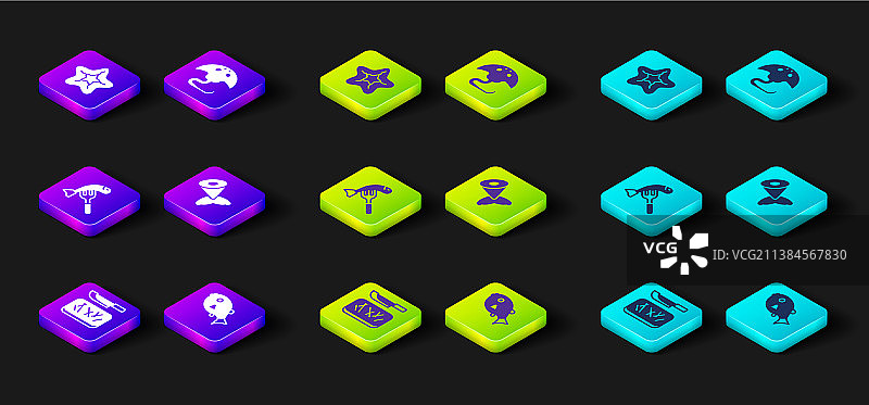 砧板、刀和热带鱼图片素材