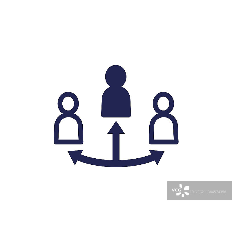 白色背景上的第三方经纪人图标图片素材