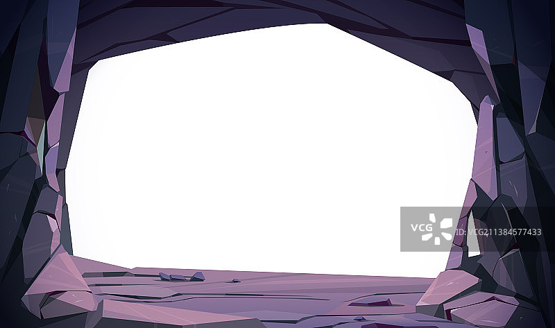 带有空白空间的石洞入口图片素材