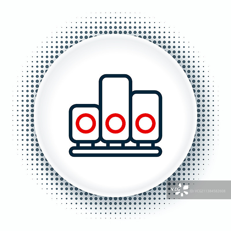 白色背景上的排名星形线性图标图片素材