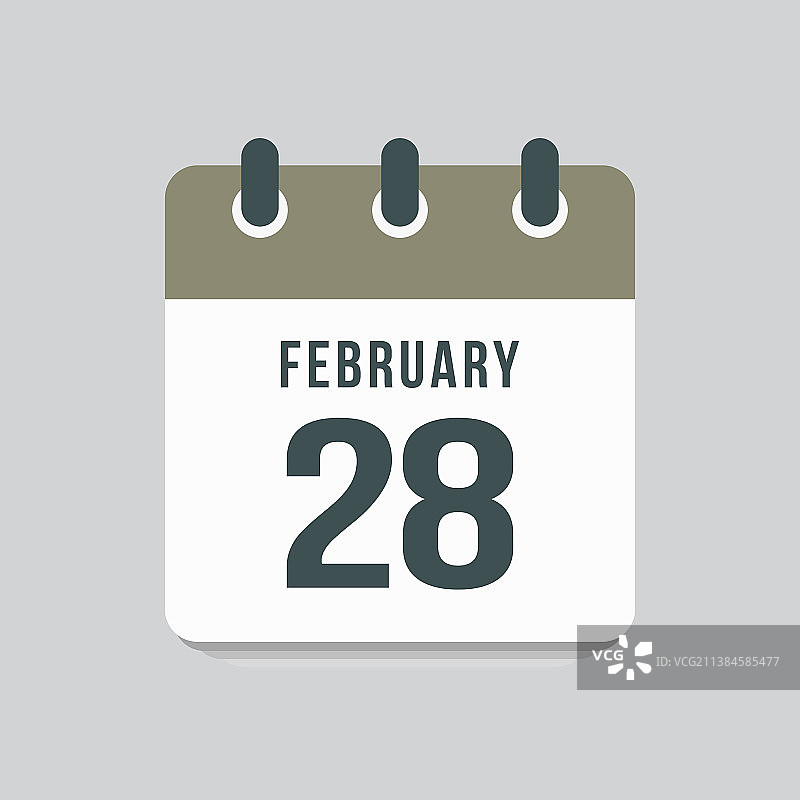 2月28日日历模板图标图片素材