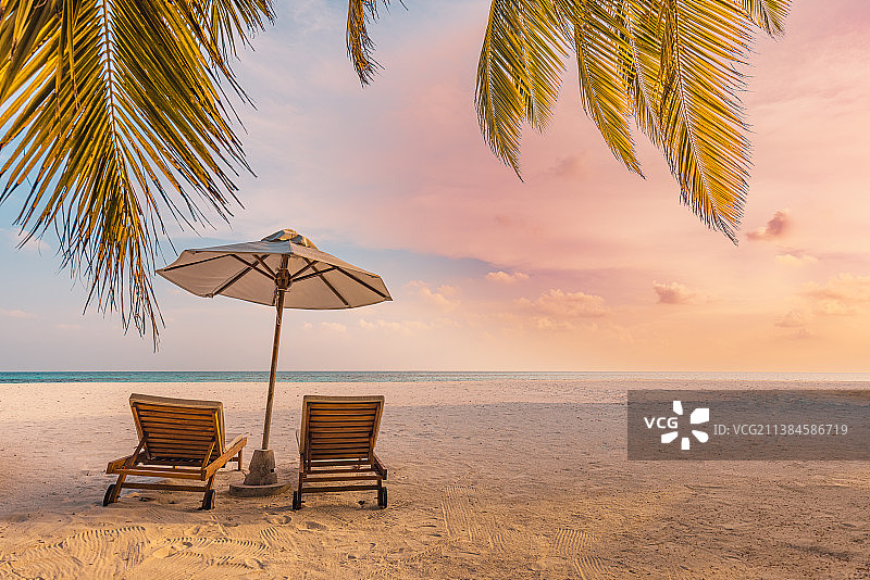 想你，马尔代夫阿里环礁日落海滩美景图片素材