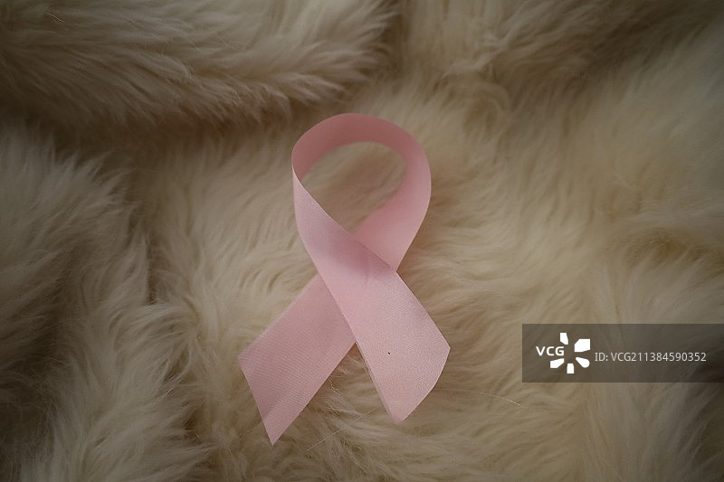 乳腺癌防治宣传丝带特写图片素材