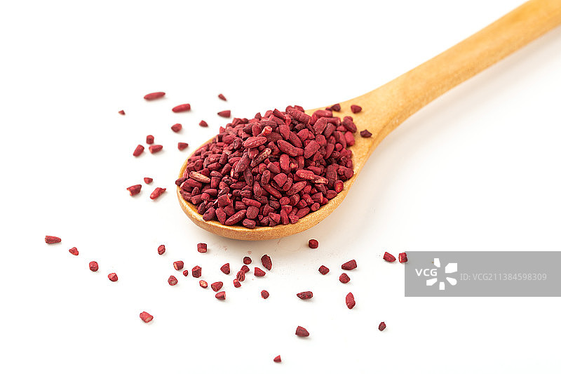 传统手工发酵的天然食用色素：古田红曲米图片素材