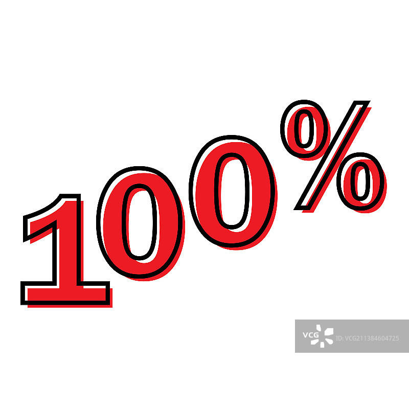 红色百分号图标商业元素图片素材