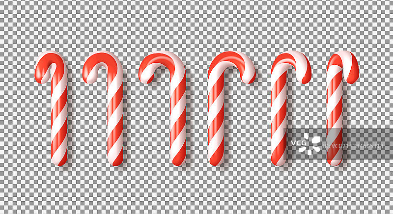 红色圣诞节糖果手杖图片素材